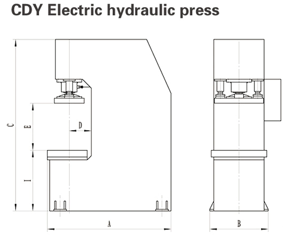Cdy100 Single Column C Frame Type 100 Ton Electric Hydraulic Press